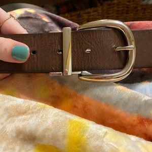 Reversible Belt, 54”, Black/Brown /w silver buckle